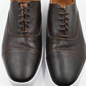 NEW $350 Allen Edmonds Oliver Cap Toe Brown Pebble Leather Shoes 10 3E